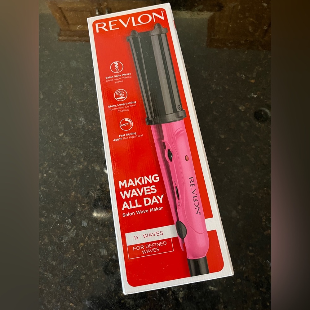 Revlon Tourmaline + Ceramic Hair Waver (3/4 in), New in Box